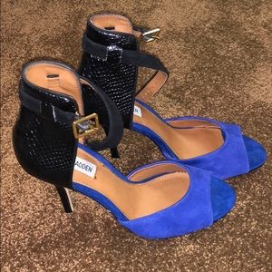 Blue/black heels